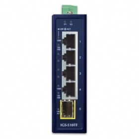 Switch industriel 4 ports gigabit 1 SFP Planet IGS-510TF