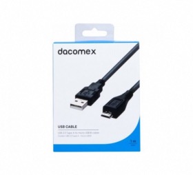 Cordon USB 2.0 type A micro USB B noir 1 m