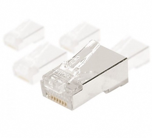 Connecteurs RJ45 CAT6 STP avec peigne sachet 10 pour cable monobrin