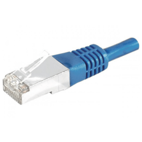 Câble RJ45 bleu 20 M catégorie 6a S/FTP cuivre