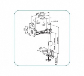 Support à pincer pour écran 15-24 Aavara TC110