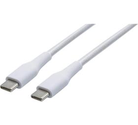 Cordon USB-C fast charge 60W blanc