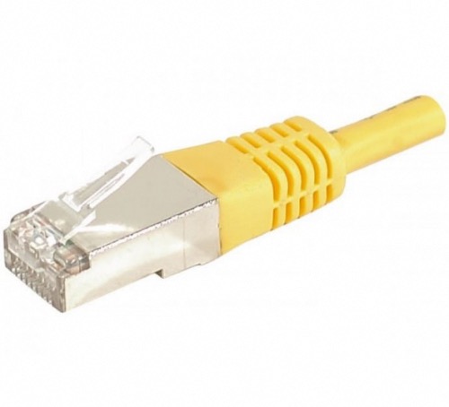 Câble RJ45 50 m jaune catégorie 6 blindé F/UTP