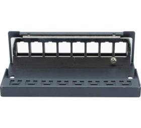 Boitier 1U 8 ports Keystone pour Rail DIN ou mural