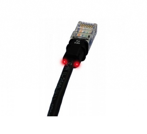 Cable PatchSee Cat. 5e F/UTP 1,2 m à repérage lumineux