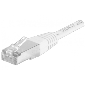 Câble RJ45 blanc 15 M catégorie 6a S/FTP cuivre