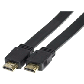 Cordon plat HDMI High Speed noir - longueur 1,5 mètre