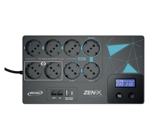 Onduleur Infosec Zen-X Master 1000 VA prises françaises
