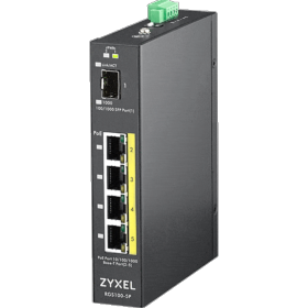 Switch industriel 4 ports giga PoE 120W 1 SFP Zyxel
