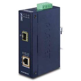 Convertisseur industriel gigabit PoE+ SFP Planet IGUP-805AT