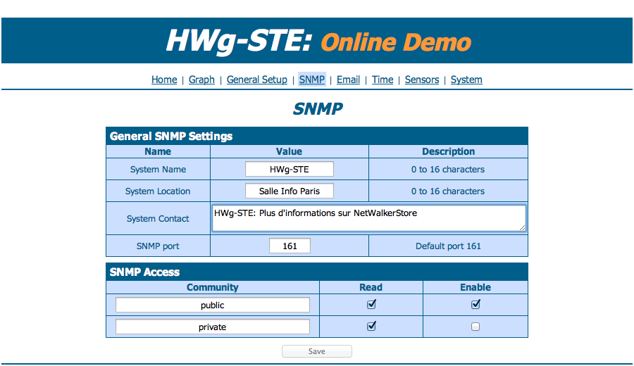 Utilisation du thermomtre IP depuis un logiciel de supervision réseau comme InterMapper