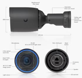 Caméra IP extérieure 8MP UniFi Protect G6 Pro Bullet noire