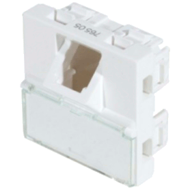 Plastron Mosaïc catégorie 6 STP 2 RJ45 inclinées