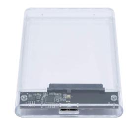 Boitier externe USB 3.0 transparent pour disque dur 2,5