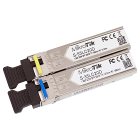 Kit 2 modules SFP mono 20 Km WDM Mikrotik S-3553LC20D