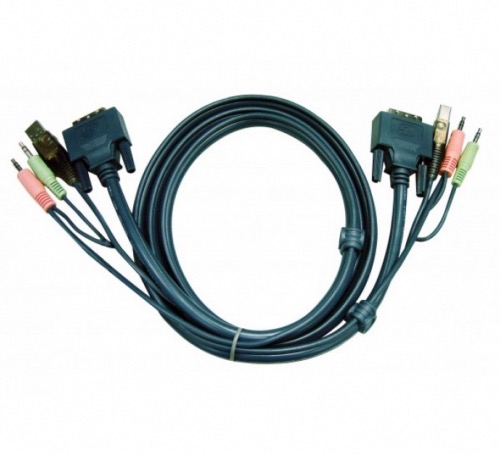 Cordon KVM DVI USB Audio 5 mètres ATEN 2L-7D05U