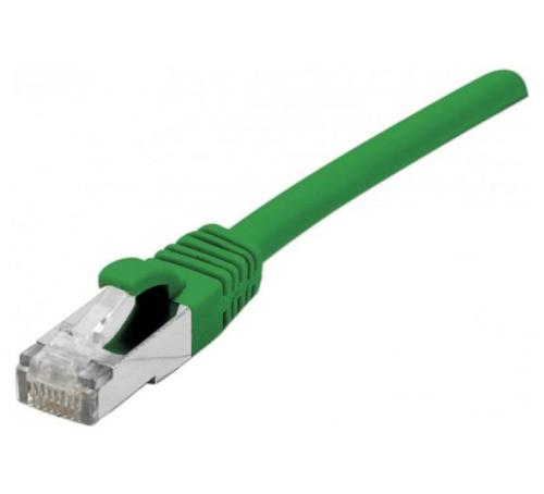 Câble RJ45 Cat 6a Blindé Snagless LSOH vert - 25 M