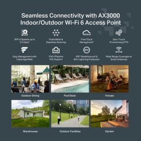 Point d'accès WiFi 6 AX3000 TP-Link FESTA F65-OUTDOOR