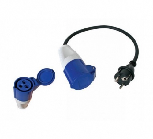 Adaptateur secteur IEC 60309 femelle / CEE7 mâle