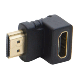 Adaptateur HDMI M/F coudé vers le haut