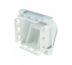 Plastron nu incliné 4 fixations format 45 x 45 pour 1 RJ45