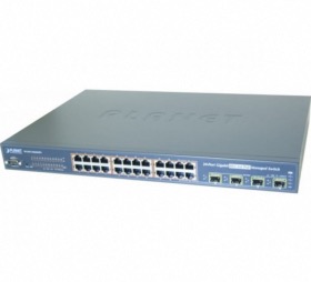 Switch manageable 24 ports Gigabit PoE+ 4 SFP Planet